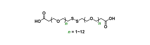 Acid-PEGn-S-S-PEGn-acid