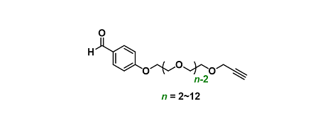 Aldehyde-benzyl-PEGn-alkyne